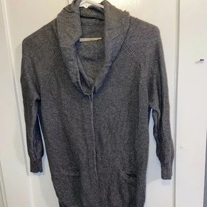 LOFT gray cowl neck sweater SMALL